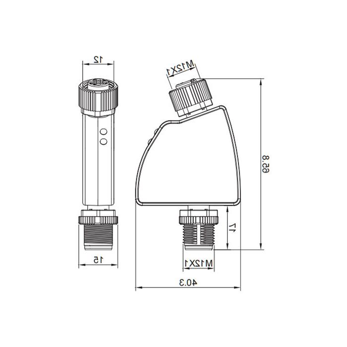 IO-Link Hub、1 AI, 0...10V DC voltage analog adapter、0AC001